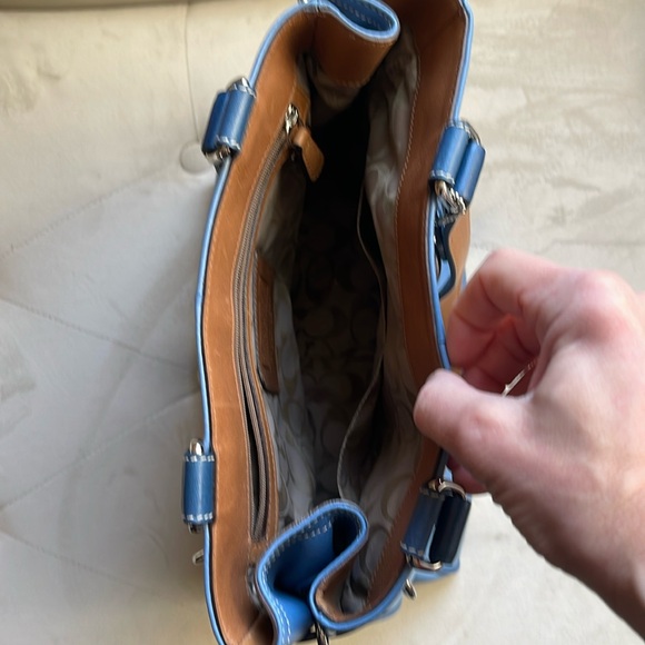 COACH RARE leather Vintage Y2K tote bag NWOT - Picture 7 of 12